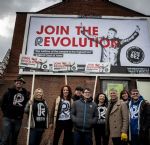 Bez unveils Reality Party billboard in Salford